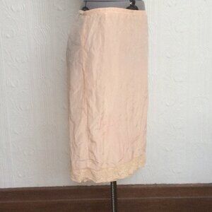 Vintage mid century slip made with silk and lace